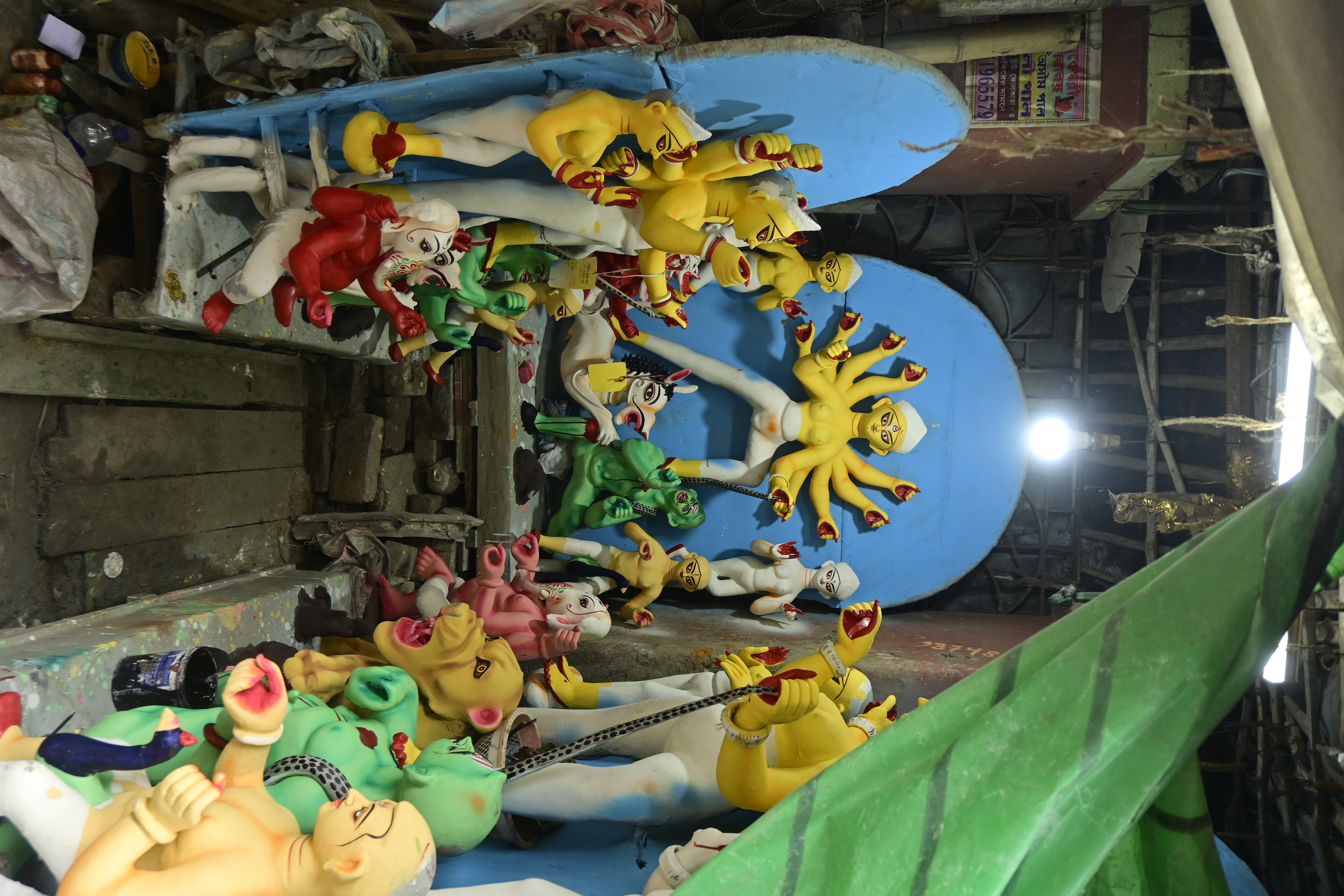 Durga idol in making Kumartuli