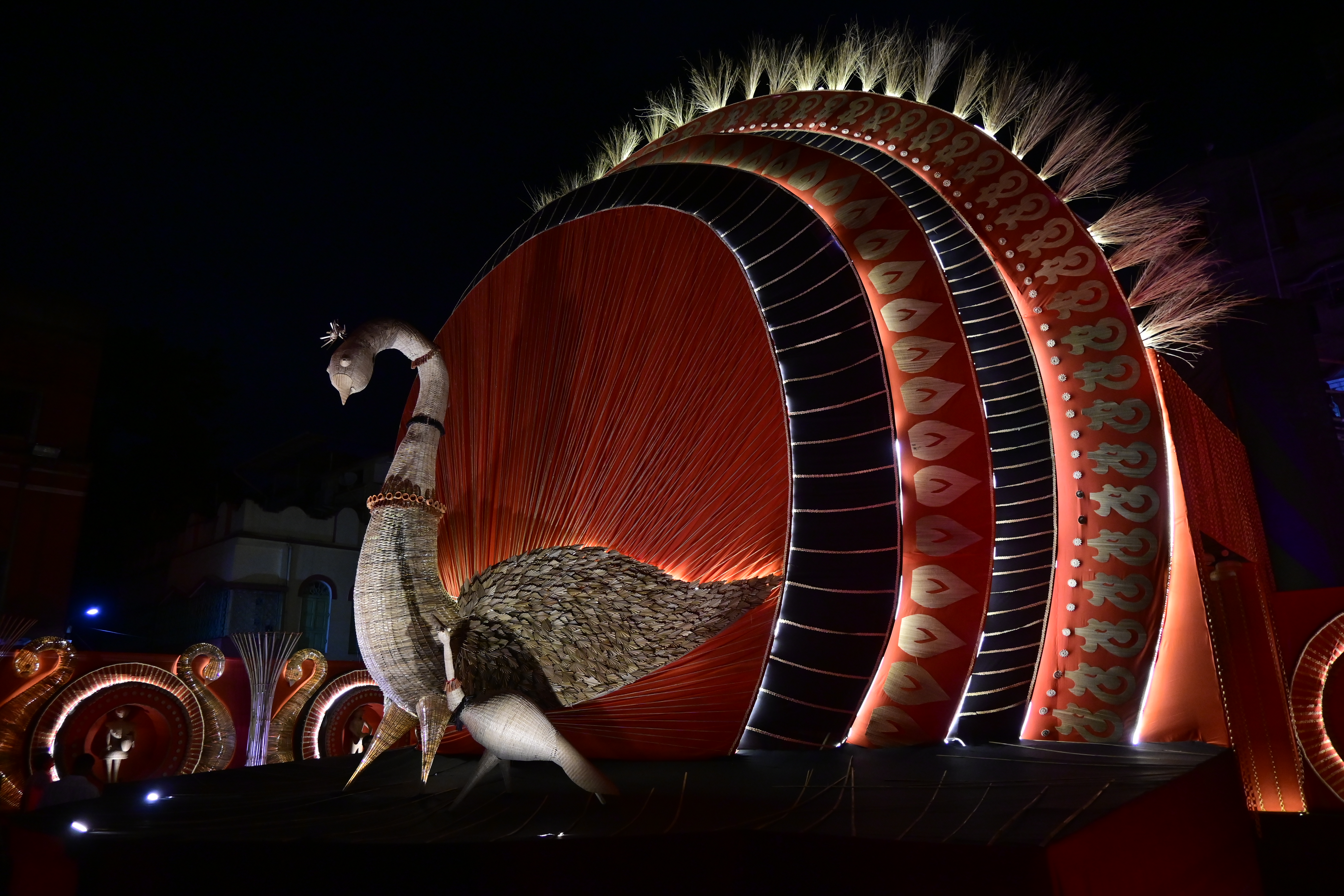 Durga puja theme pandal