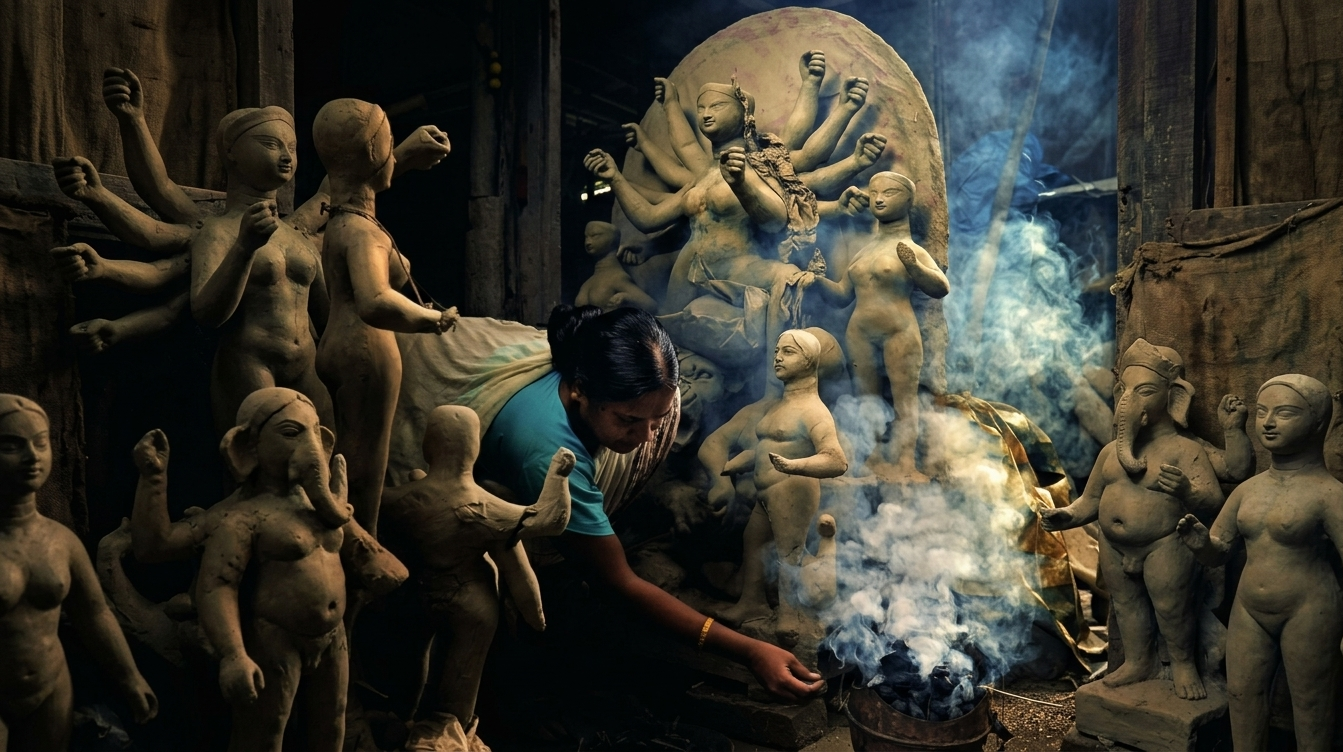 Kumartuli idol making